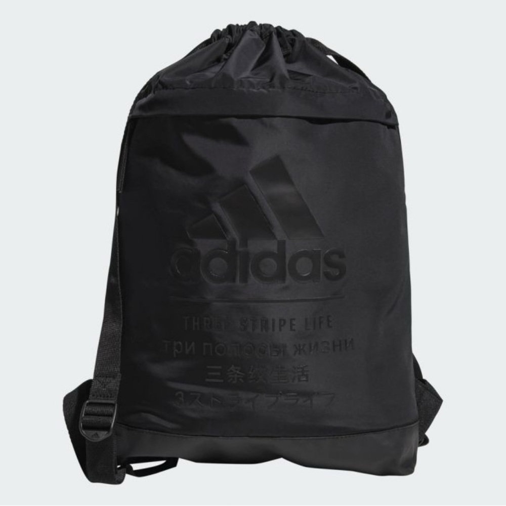 Adidas Black Sports Drawstring Bag